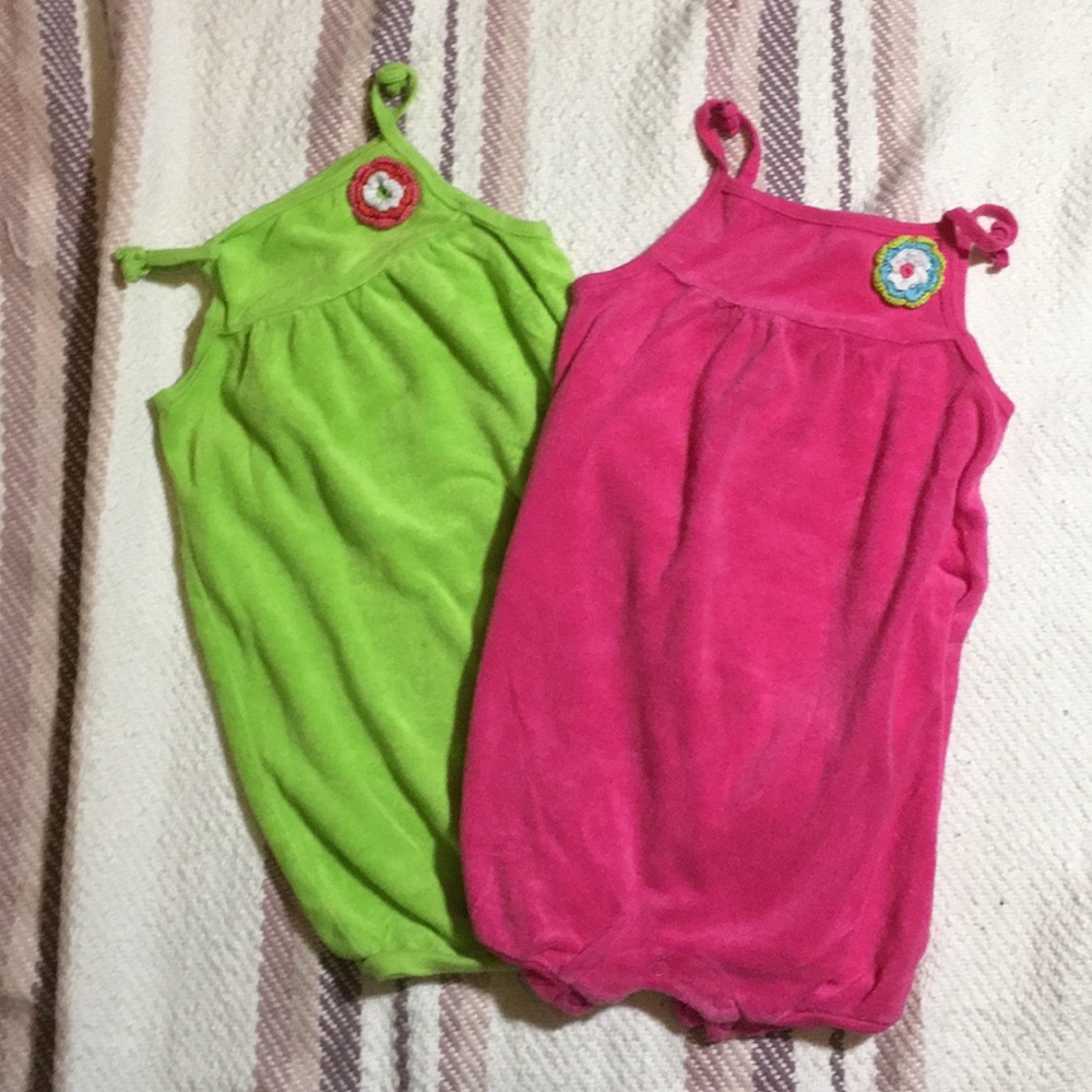 Two Terrycloth Onesies/Beach Coverups